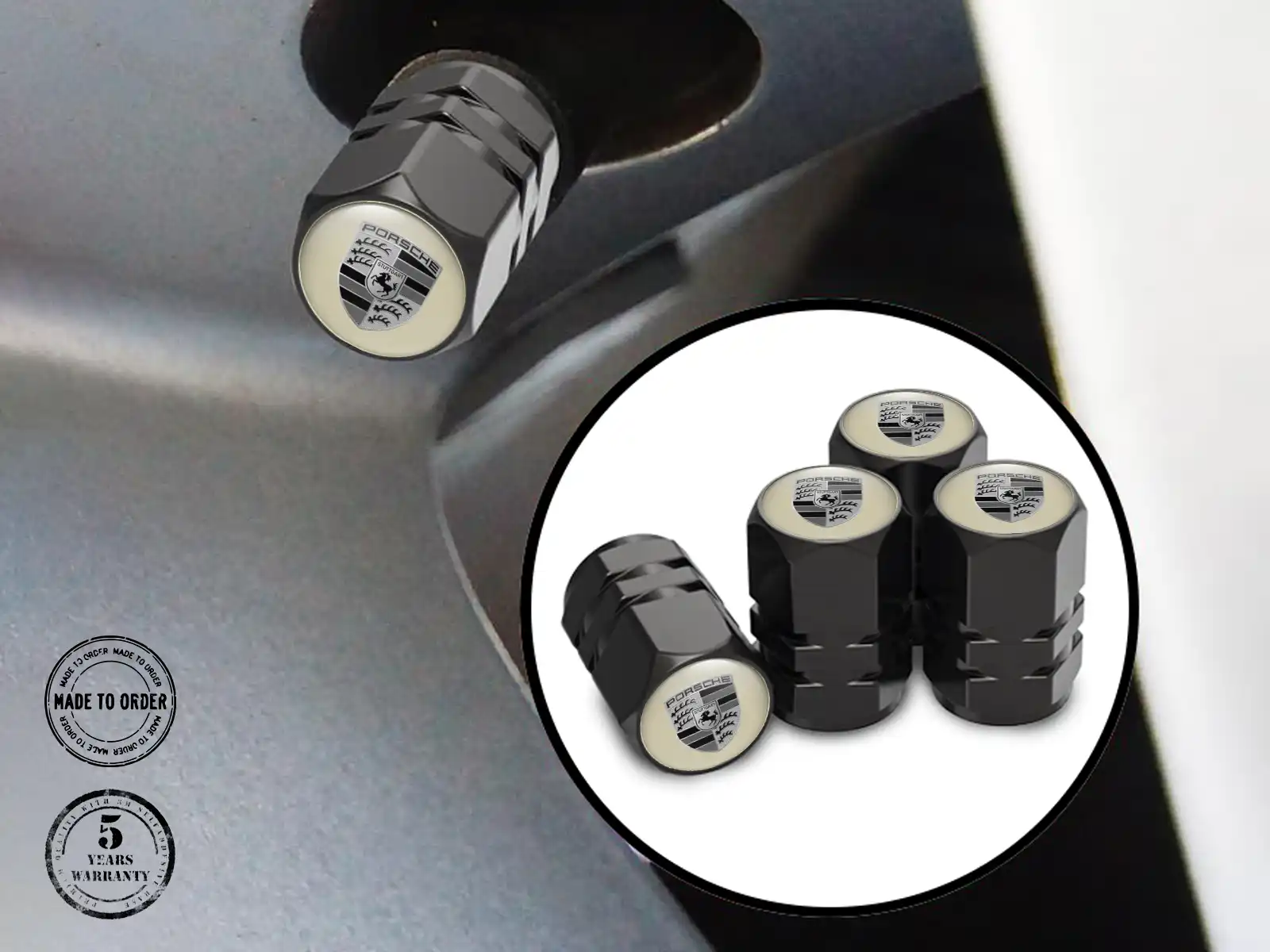 Porsche Tyre Valve Caps for Trucks Racing X
